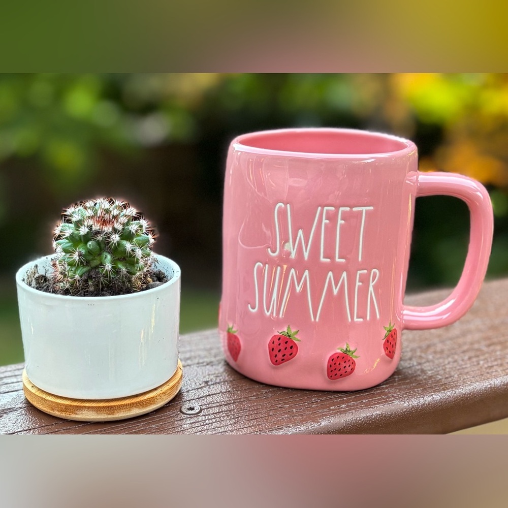 Rae Dunn Sweet Summer Double Sided Pink Artisan Mug